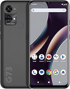 BLU G73 | 2023 | 3-Day Battery | Unlocked | 6.8” HD+ Infinity Display | 128/6GB | Triple 50MP Camera | US Version | US Warranty | Grey
