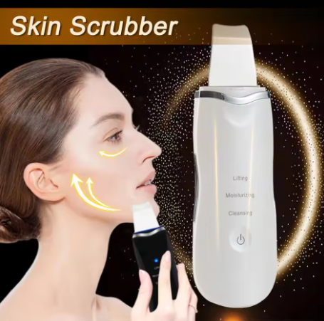 Electric Skin Scrubber Peeling Blackhead Remover Deep Face Cleaning Lifting Ion Acne Pore Cleaner Facial Spatula Shovel Cleanser