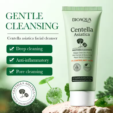 BIOAQUA Centella Asiatica Facial Cleanser Moisturizing Oil Control Face Cleansing Face Wash Foam Facial Cleanser Skin Care