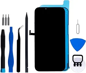 for iPhone 13 Pro Max A2484 A2641 A2643 A2644 A2645 LCD Display Touch Screen Digitizer Assembly with Frame Adhesive and Repair Tools Replacement Kit