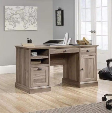 Barrister Lane Executive Desk, Salt Oak finish